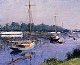 Gustave Caillebotte Paintings - The Basin at Argenteuil by Gustave Caillebotte